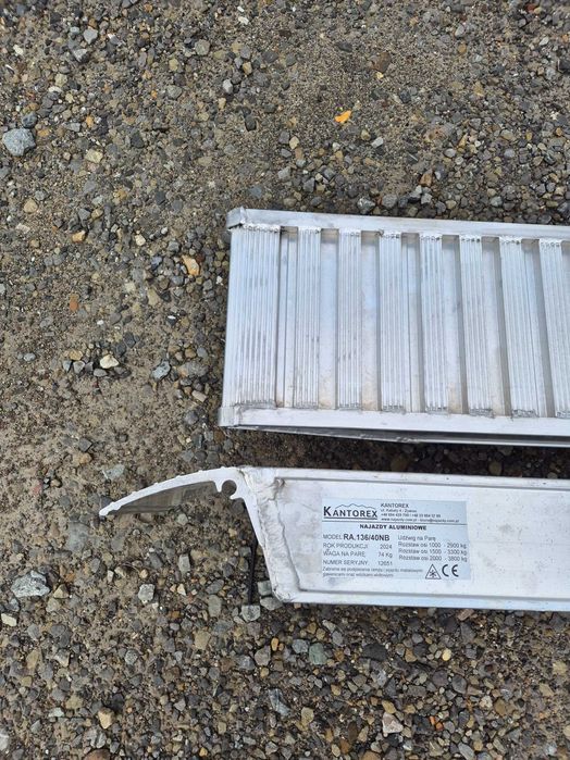 Najazdy aluminiowe DO MINIKOPAREK 4m/3800kg udźwig, DOSTAWA 2-3 dni