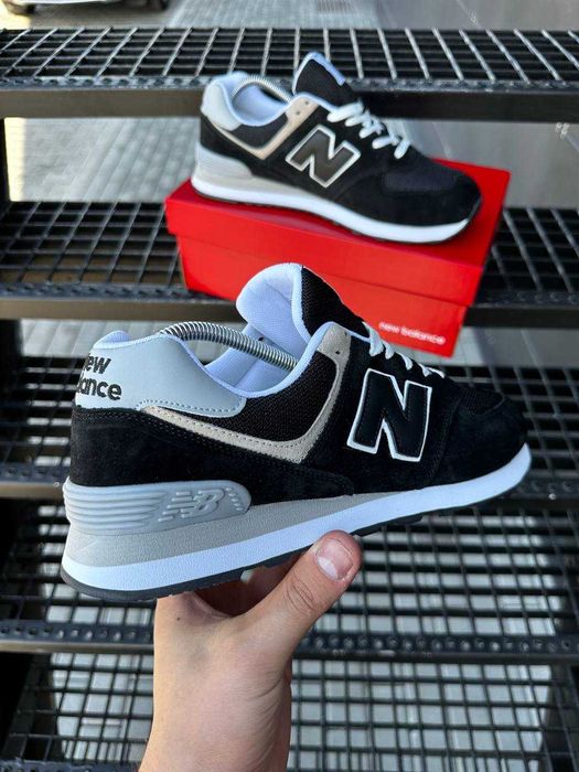 ХІТ! Кросівки New Balance 574 Black White 40 41 42 43 44 45 нью беленс