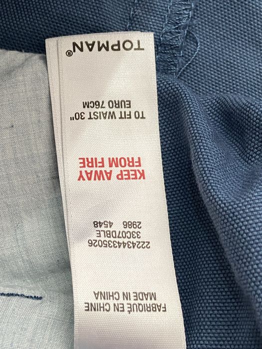 Tomman US30 M męskie krótkie spodenki spodnie chinosy niebieskie