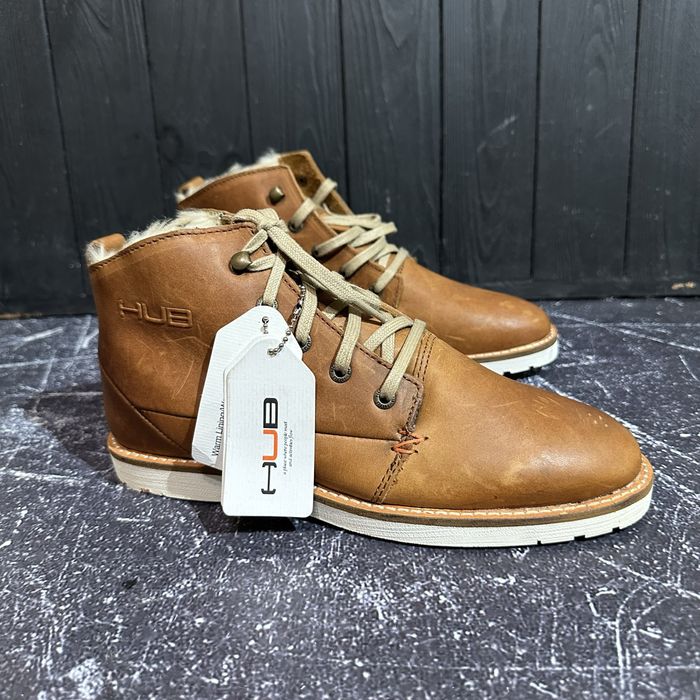 Нові шкіряні утеплені ботінки Hub 38/25 cm