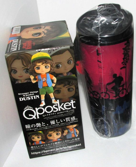 Stranger Things Q posket Dustin, Banpresto + Travel Mug