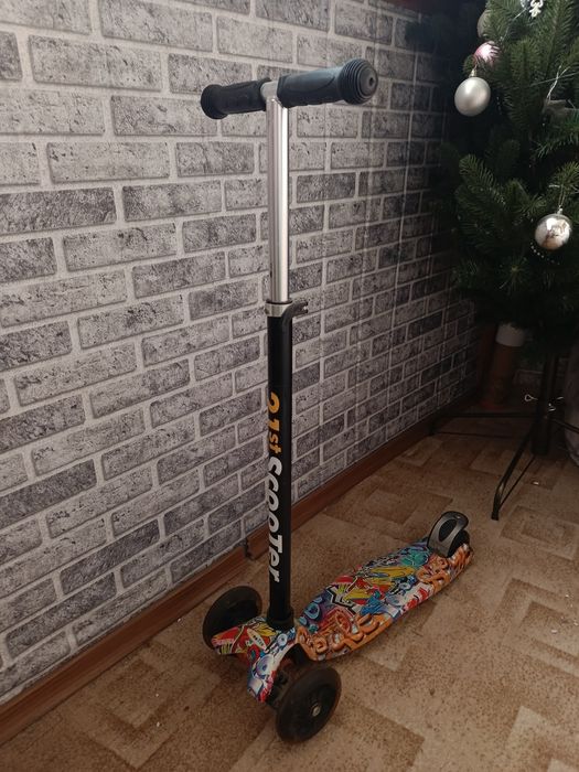 Самокат детский, самокат со светящимися колесами