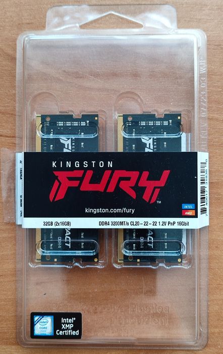Kingston FURY Impact 32GB (2x16GB) DDR4 3200MHz CL20 SODIMM