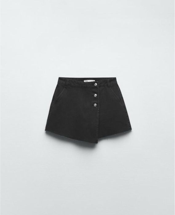 Шорти zara, шорти mom fit zara, чорні джинсові шорти zara