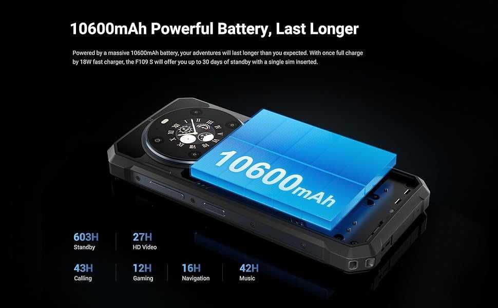FOSSiBOT F109S 24GB 256GB Bateria 10600mAh Android 15