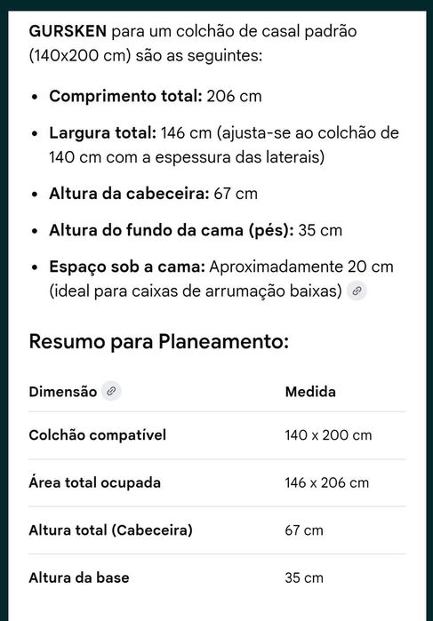 Cama Gursken como nova