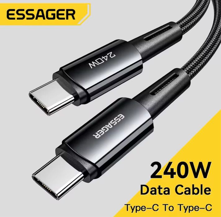 Безпровідна зарядка ESSAGER 3in1 15W Wireless Charger + кабель + блок