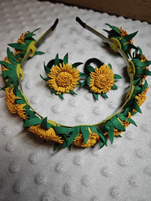Обруч соняшники та дві резинки комплект