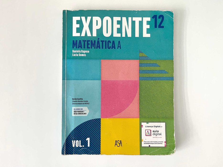 Expoente 12 Volume 2 Matemática A