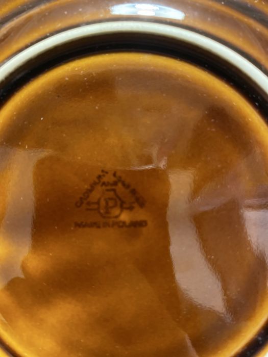 Bulionówki porcelit Pruszków nostalgia z zielonym paskiem
