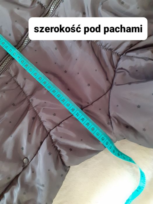Kurtka zimowa z kapturem 134-140 cm 10 lat