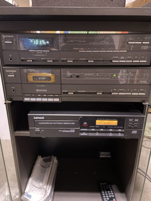 Wieża Telefunken cały zestaw + szafka