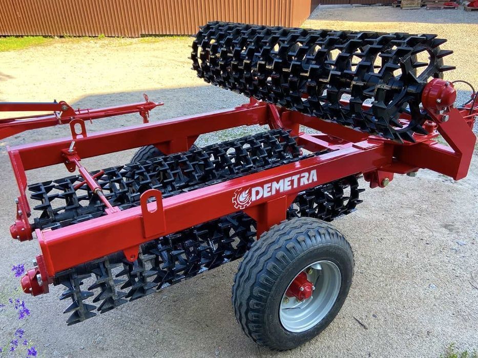 Каток кільчато-шпоровий ККШ 6 грудобій Деметра 2050 кг Стальні кільця.