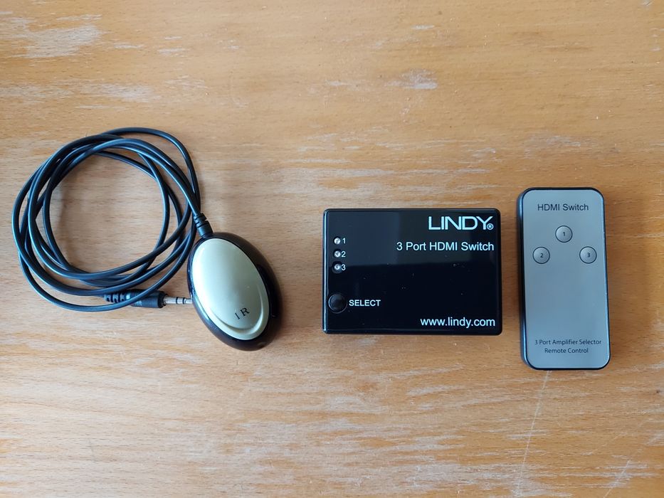 Lindy 3-Port HDMI Switch with Remote Control