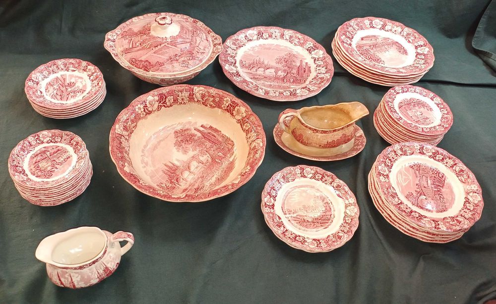 Parte Serviço Inglês  Palissy Pottery Thames River Scenes