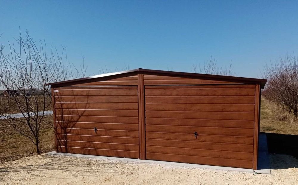 Garaż blaszany 4x6 dwuspad od PRODUCENTA na wymiar (83)