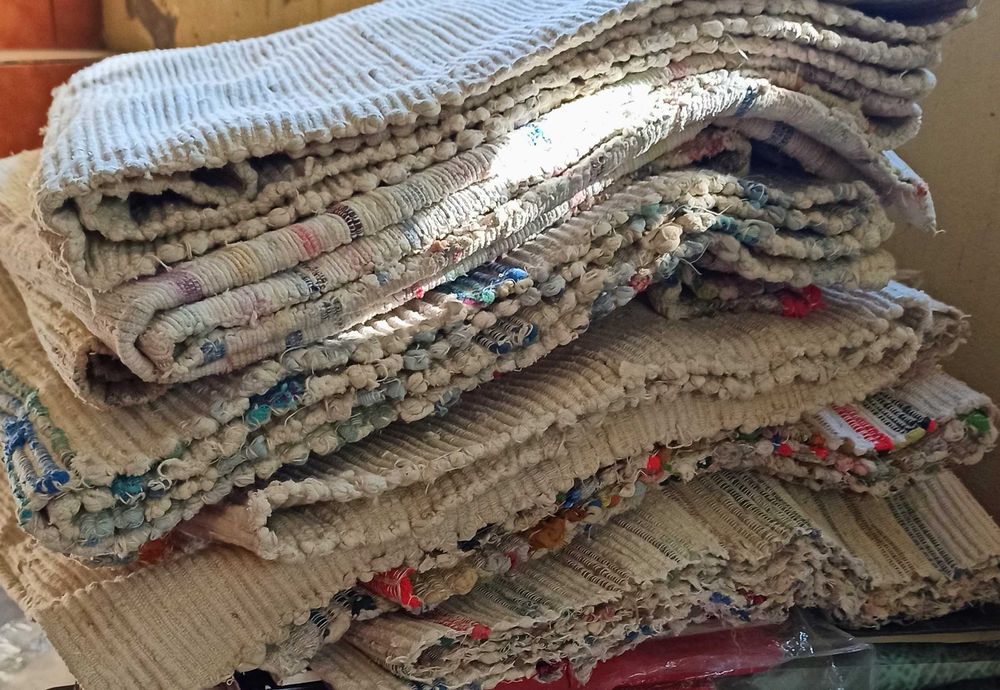 Mantas de tiras de tear manual