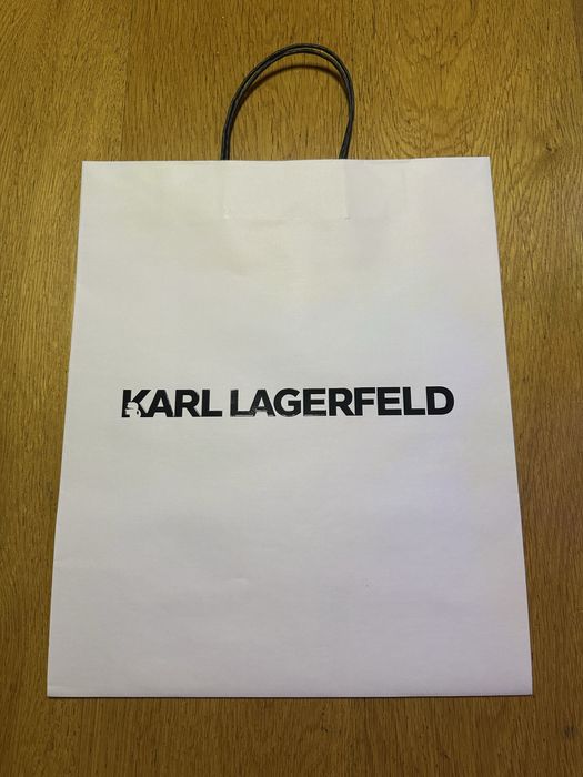 Torba torebka papierowa Karl Lagerfeld biała duża