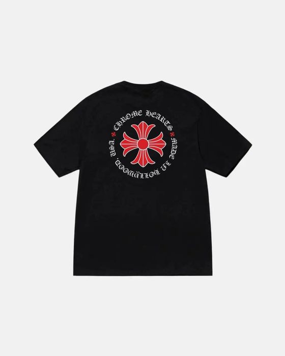 Мужская футболка Chrome Hearts Logo черная унисекс Хром Хартс