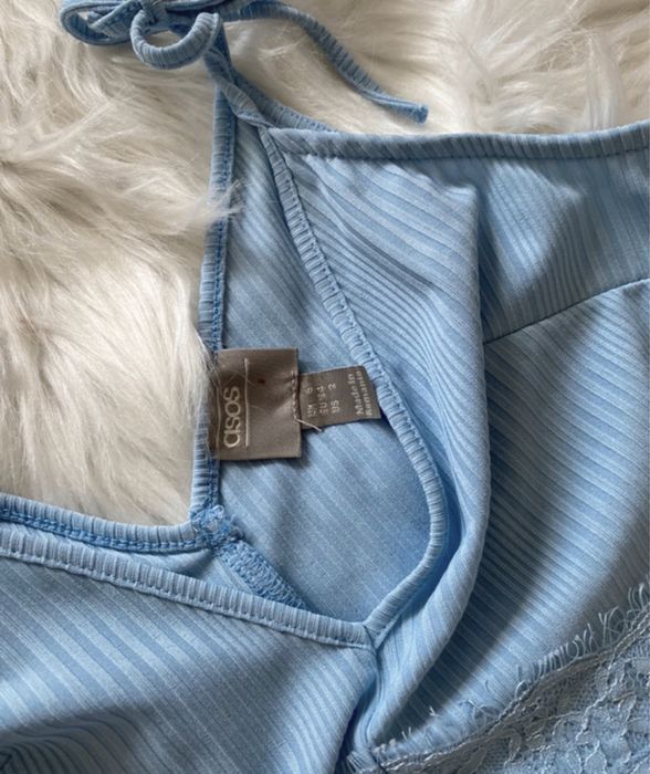 Niebieski S M XS kombinezon na lato Asos