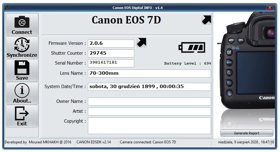 Canon eos 7D  idealny 29 tys.