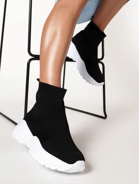 Czarno-Białe Sneakersy***R-39