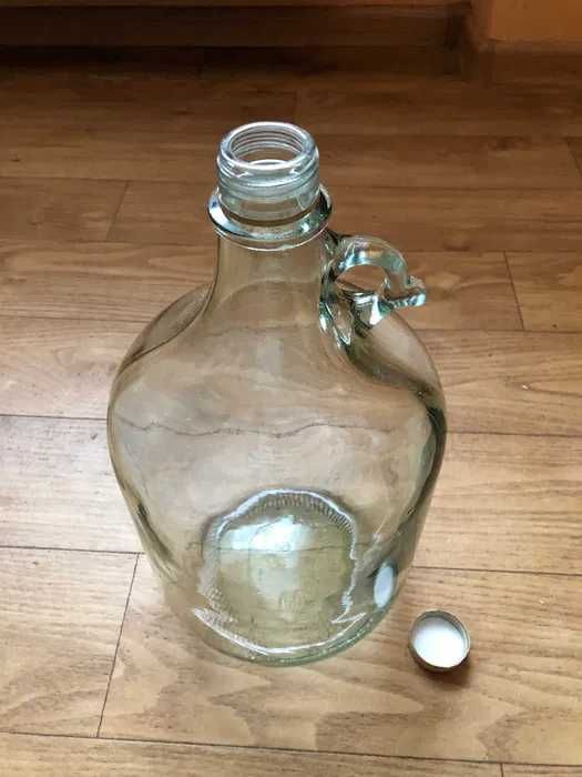 Balon gąsior butla szklany 5 litr z zakrętką do wina , butelka