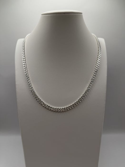 Srebrny łańcuszek łańcuch 925 50 cm pancerka srebro 925
