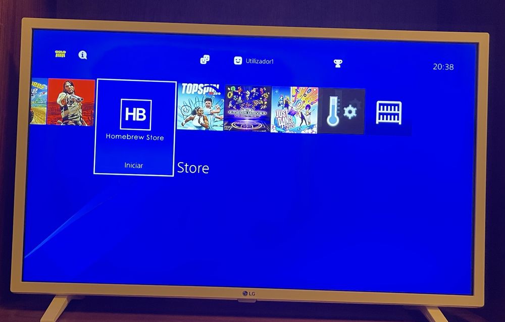 Consola PlayStation 4 desbloqueada com o software GoldHen