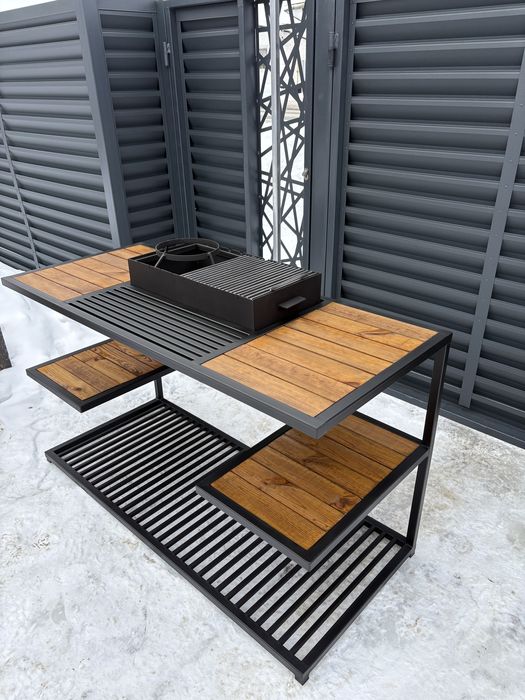 Мангал с стилі лофт на 9 шампурів