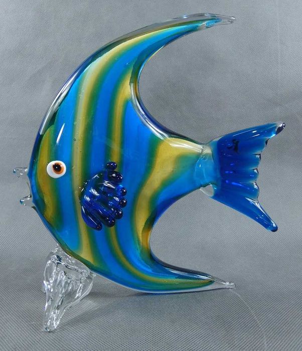 Figura szkło MURANO RYBA skalar figurka rybka 25,5 cm