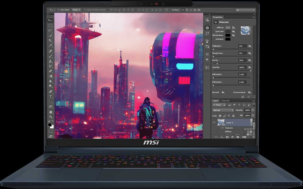 Laptop MSI Stealth 16 AI Studio 4K MiniLED Core Ultra 9 - RTX4090 - 2 TB - UHD