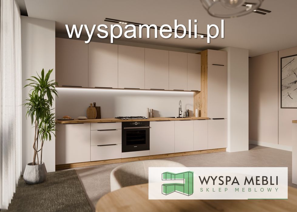 NOWA kuchnia na wymiar meble kuchenne 390cm kaszmir dąb dostawa 0zł