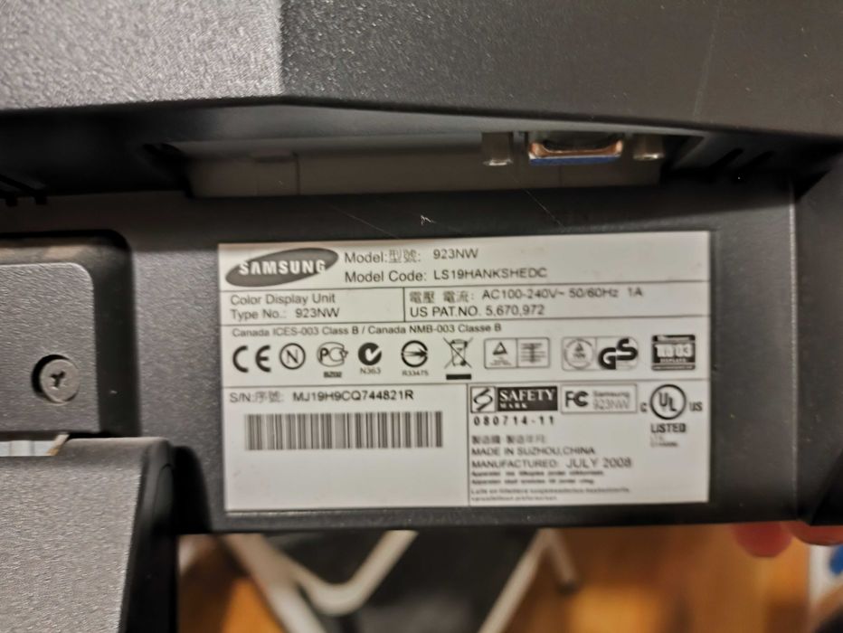 Monitor Samsung Sync Master 923nw