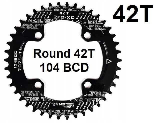 Okrągła Zębatka Narrow SNAIL 40  42  44  46  48  50T 104 BCD LUBLIN