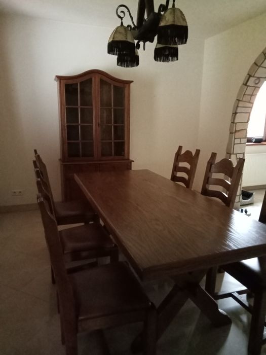 Stół dębowy drewniany krzesła