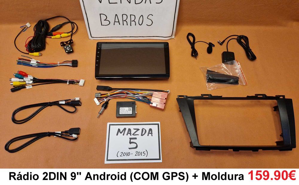 (NOVO) Rádio 2DIN • MAZDA 5 (2005 a 2015) • Android GPS [4+64GB]