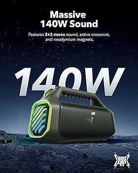 Coluna bluetooth soundcore boom plus 2 140w bass