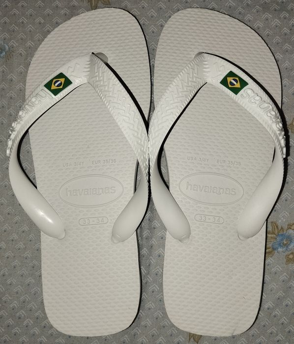 Vendo chinelos havaianas Brasil brancos