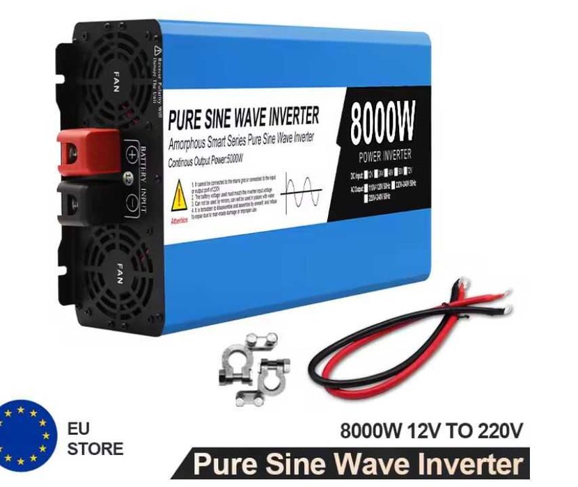 Przetwornica 8000w, z 24V na 220V NOWA!
