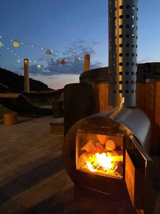 Domek na wynajem z gorącą balią z hydromasażem na wyłączność