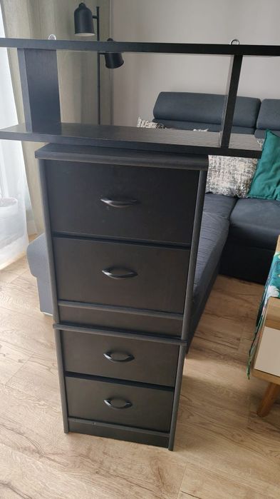 Stoliki nocne x2  i półka gratis, czarne