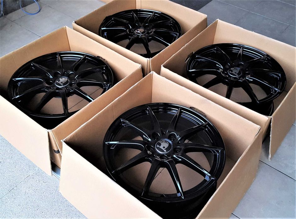 Alufelgi 17 5x112 Skoda Octavia Superb Yeti Karoq Czarne ! 250#