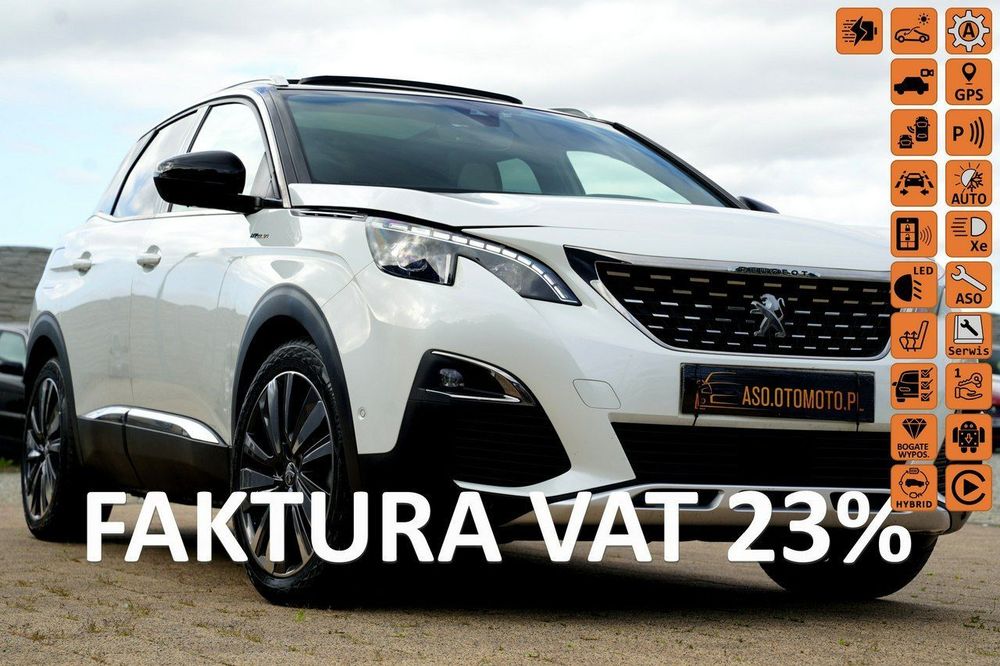 Peugeot 3008 GT ful led skóra masaze ACC kamery EL.KLAPA sam parkuje PANORAMA 4x4