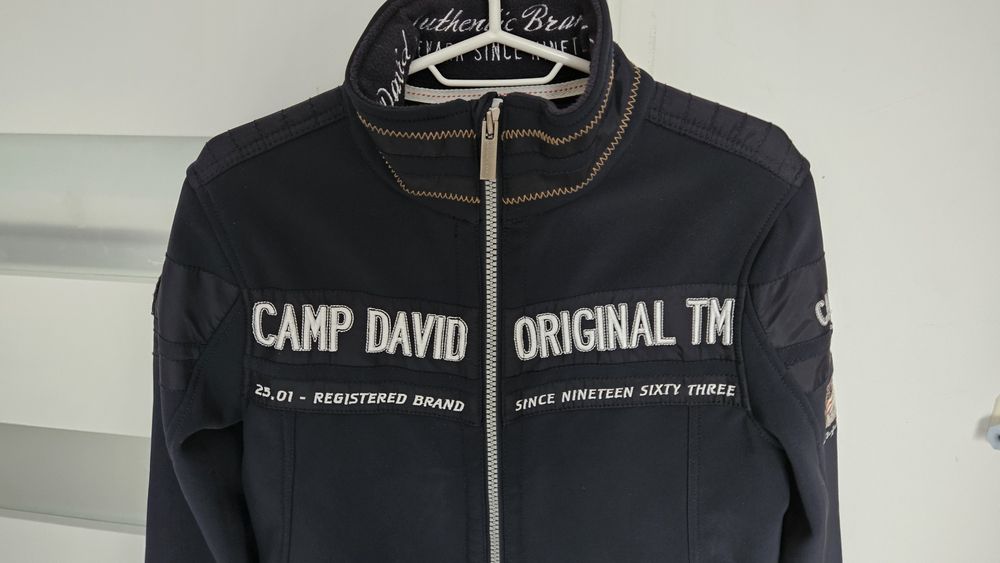 Granatowa kurtka polar camp david s 38 m czarna