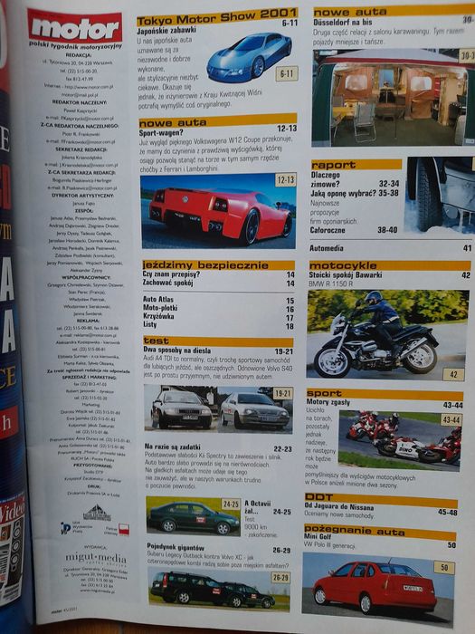 MOTOR Legacy Outback, Volvo Cross Country, Octavia, Polo