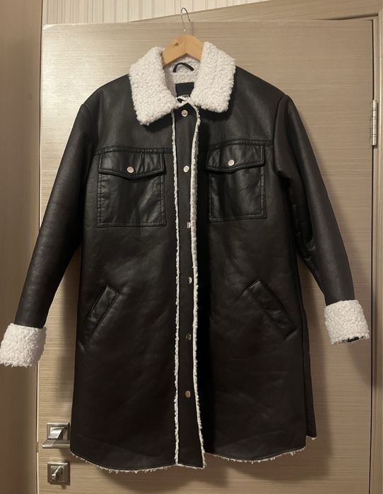 Дублянка із штучної шкіри і хутра