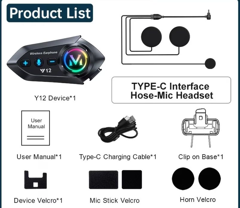 Intercomunicador bluetooth para capacete de mota