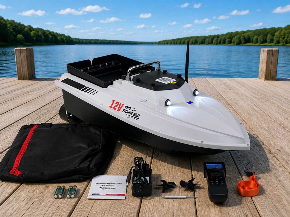 Кораблик для рыбалки  Карповый D80E GPS + Глибиномір | 46800 mAh 12V Прикормочний   короповий рибацький