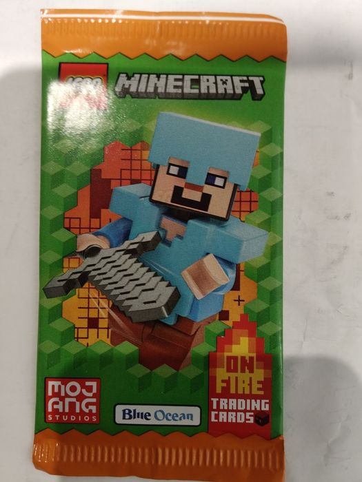 25 saszetek z kartami LEGO minecraft. Nowe